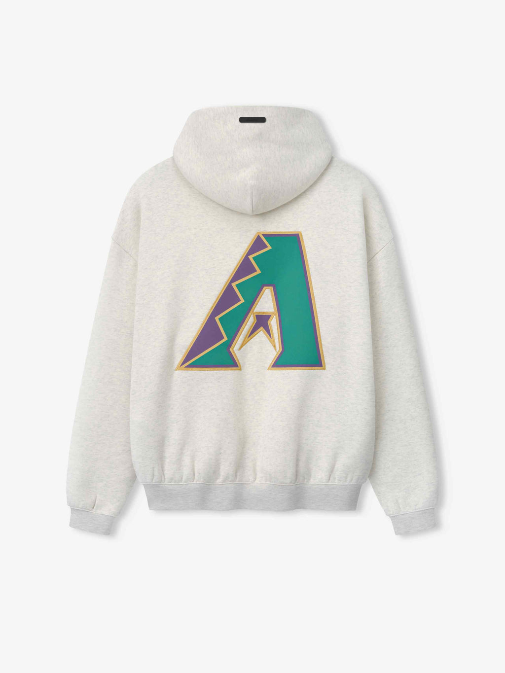 Diamondbacks Sport Hoodie - Oatmeal Heather/ Light Heather Rib - Image 2