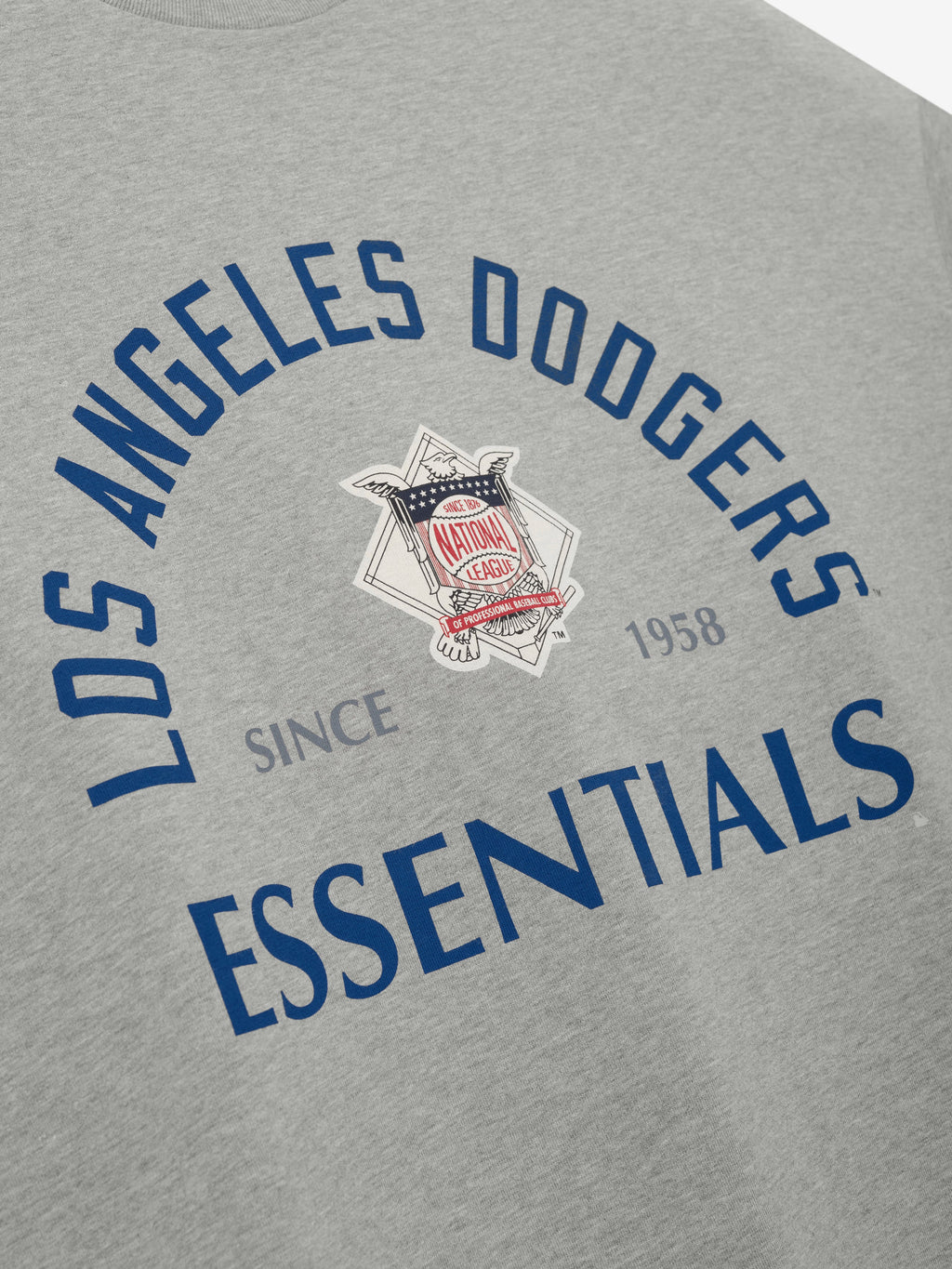 Dodgers National League Merch Tee - Concrete Heather - Image 3