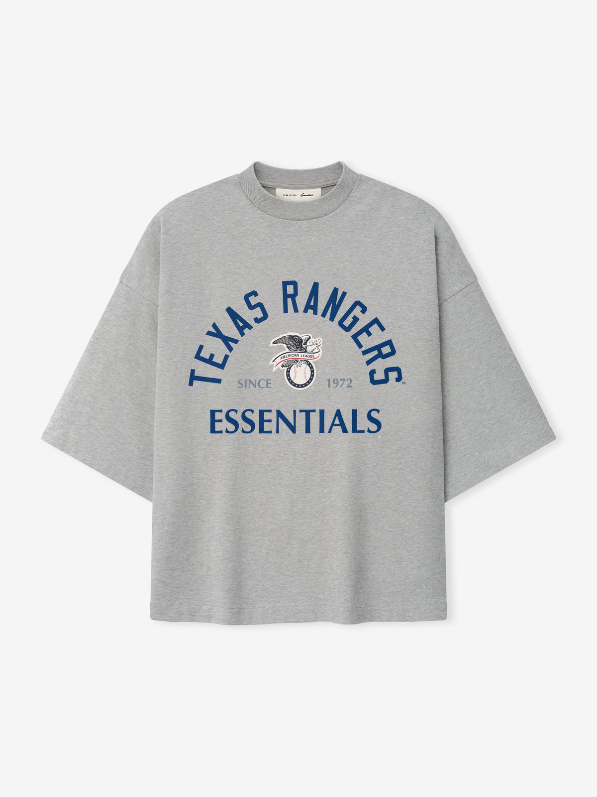 Rangers American League Merch Tee - Concrete Heather - Image 1
