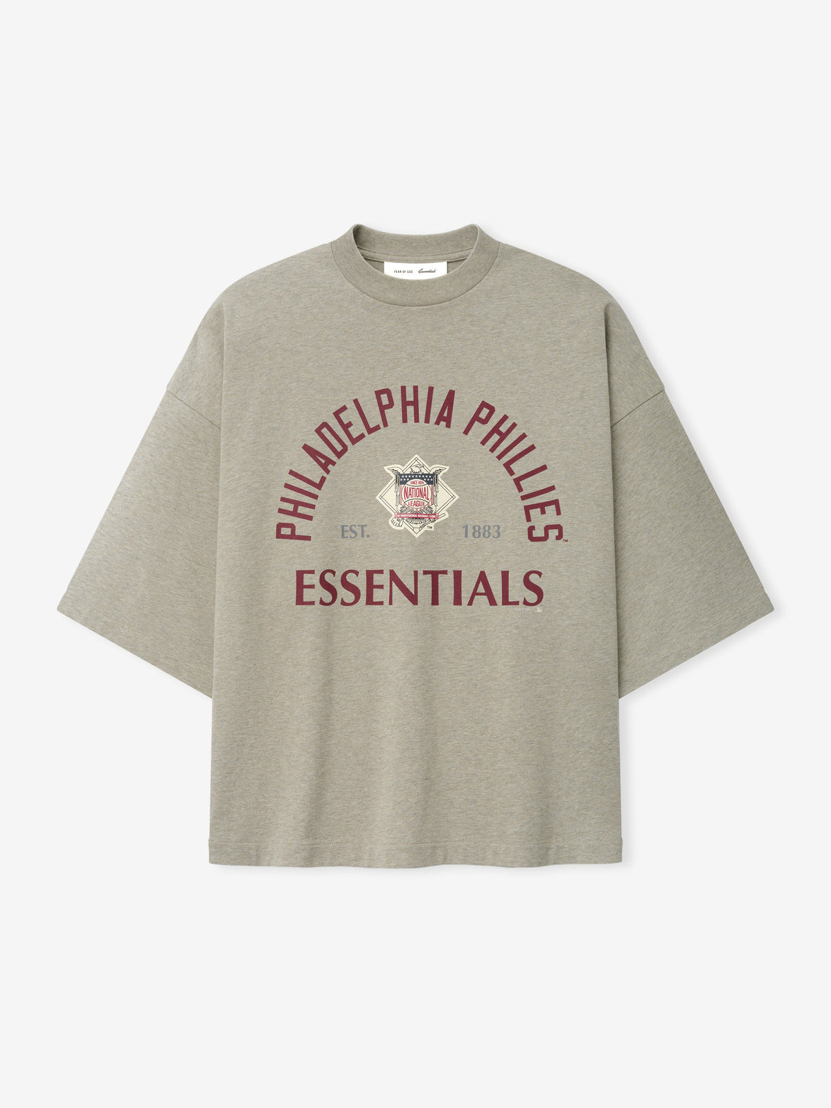 Phillies National League Merch Tee - Seal Heather - Image 1