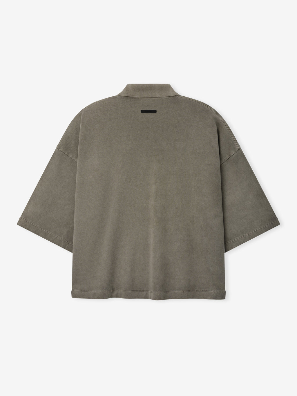 Heavy Jersey Cropped Polo - Washed Seal - Image 2