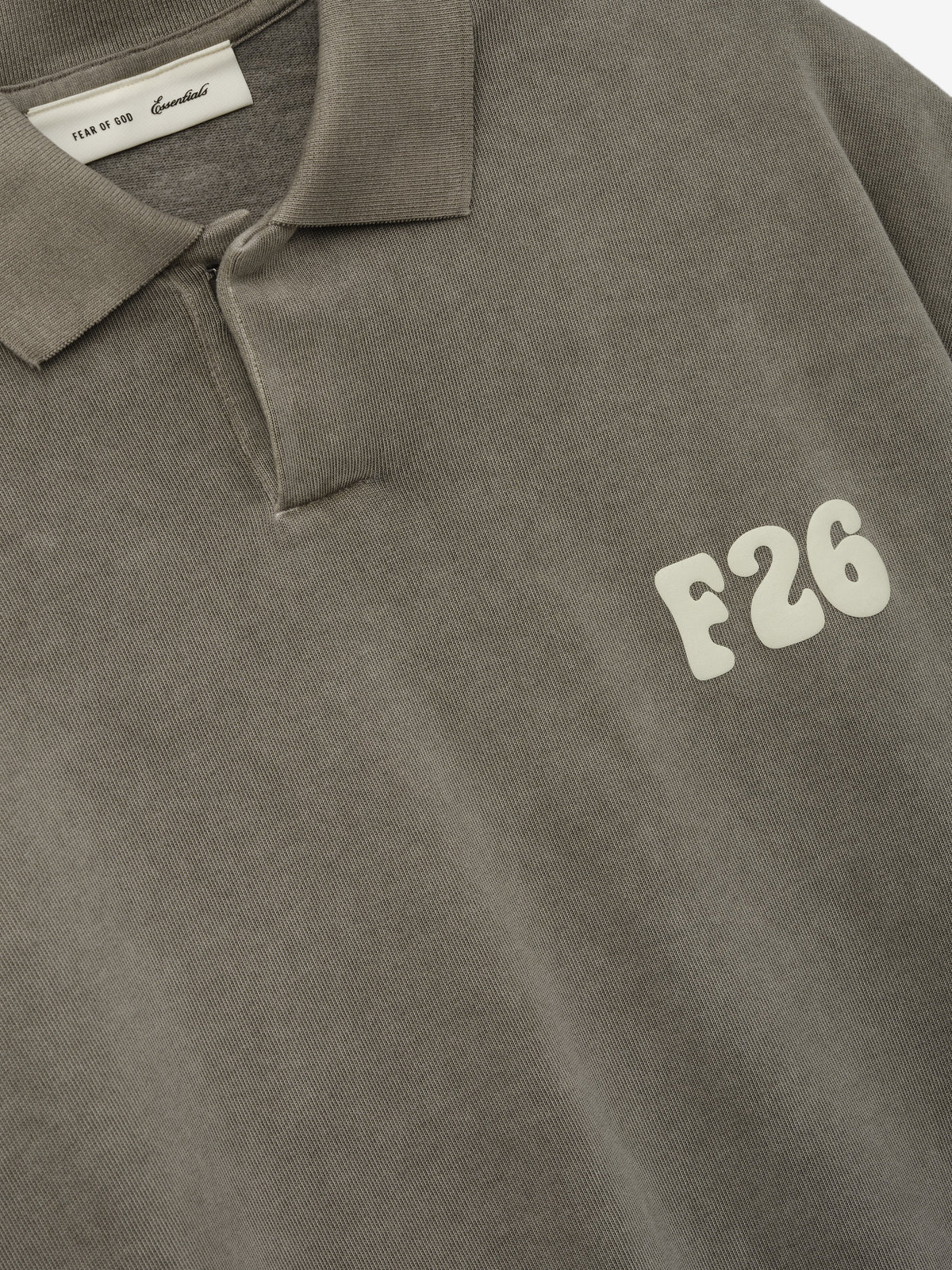 Heavy Jersey Cropped Polo - Washed Seal - Image 3