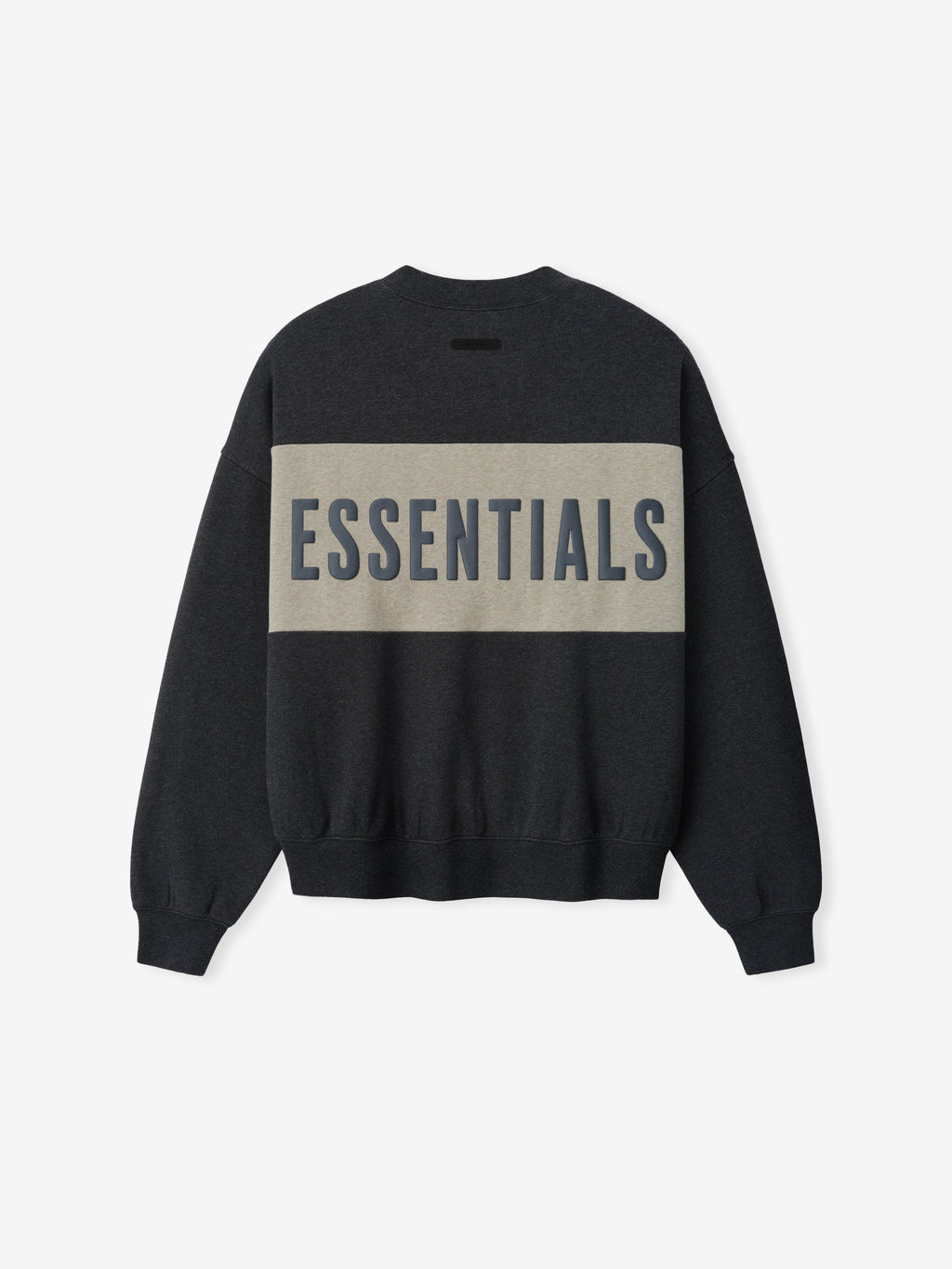 Cropped Relaxed Panelled Sweatshirt - Iron Grey Heather/ Seal Heather - Image 2
