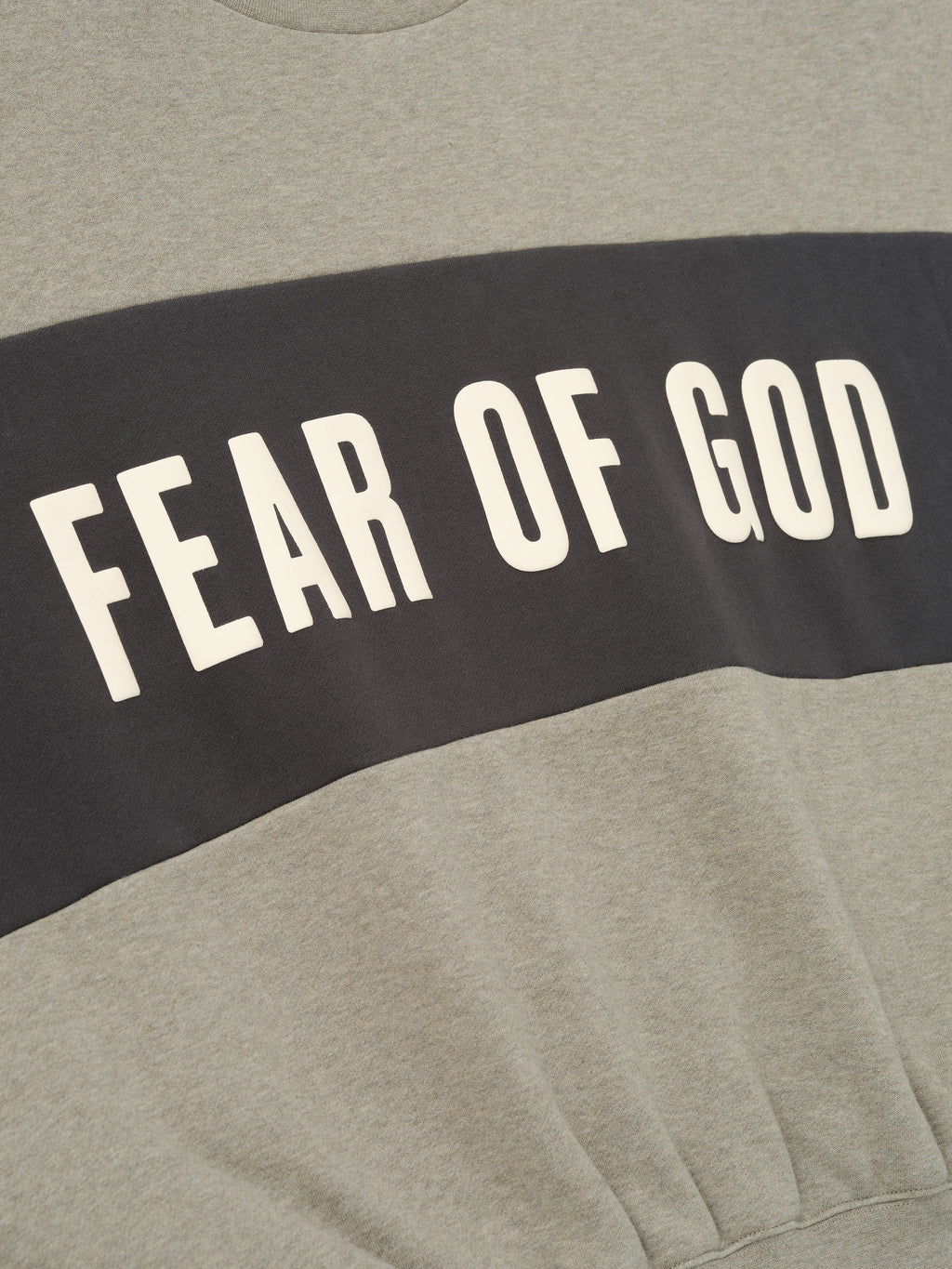 Cropped Relaxed Panelled Sweatshirt - Seal Heather/ Iron Grey - Image 3