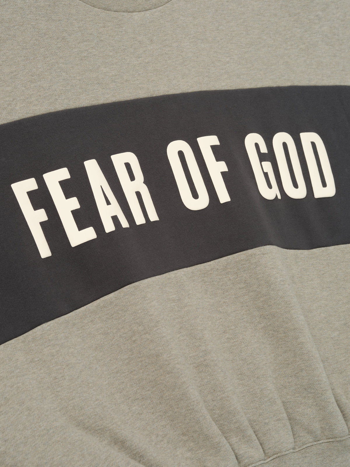 Cropped Relaxed Panelled Sweatshirt - Seal Heather/ Iron Grey - Image 3