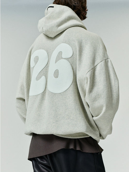 90s Zip-Up Hoodie - Washed Vanilla Heather - Image 1
