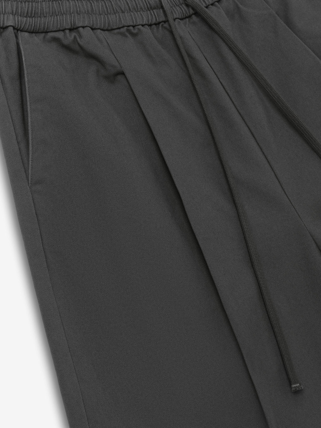 Cotton Twill Relaxed Drawstring Short - Iron Grey - Image 3