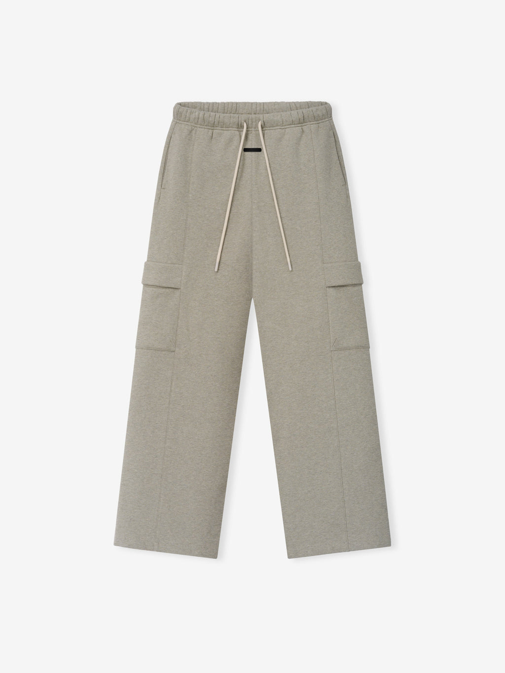 Womens Fleece Cargo Relaxed Sweatpant - Seal Heather - Image 1