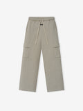 Womens Fleece Cargo Relaxed Sweatpant - Seal Heather - Image 1