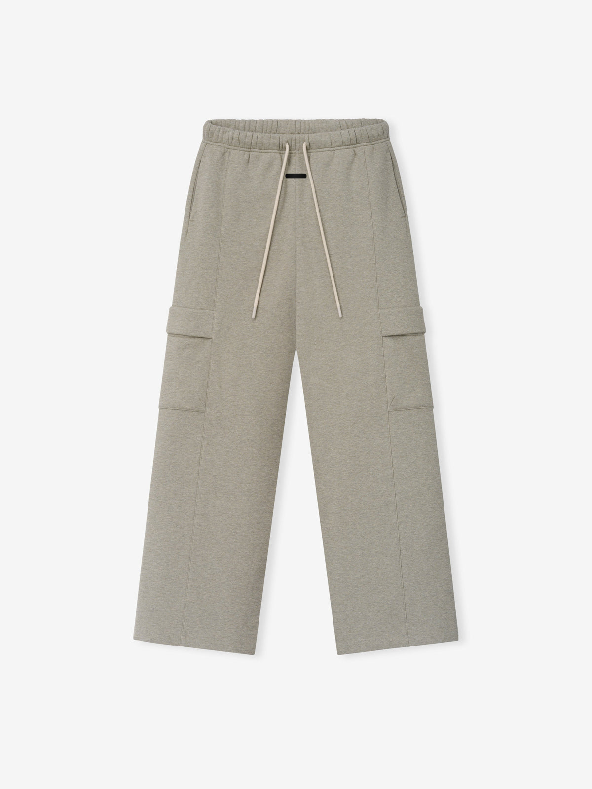 Womens Fleece Cargo Relaxed Sweatpant - Seal Heather - Image 1