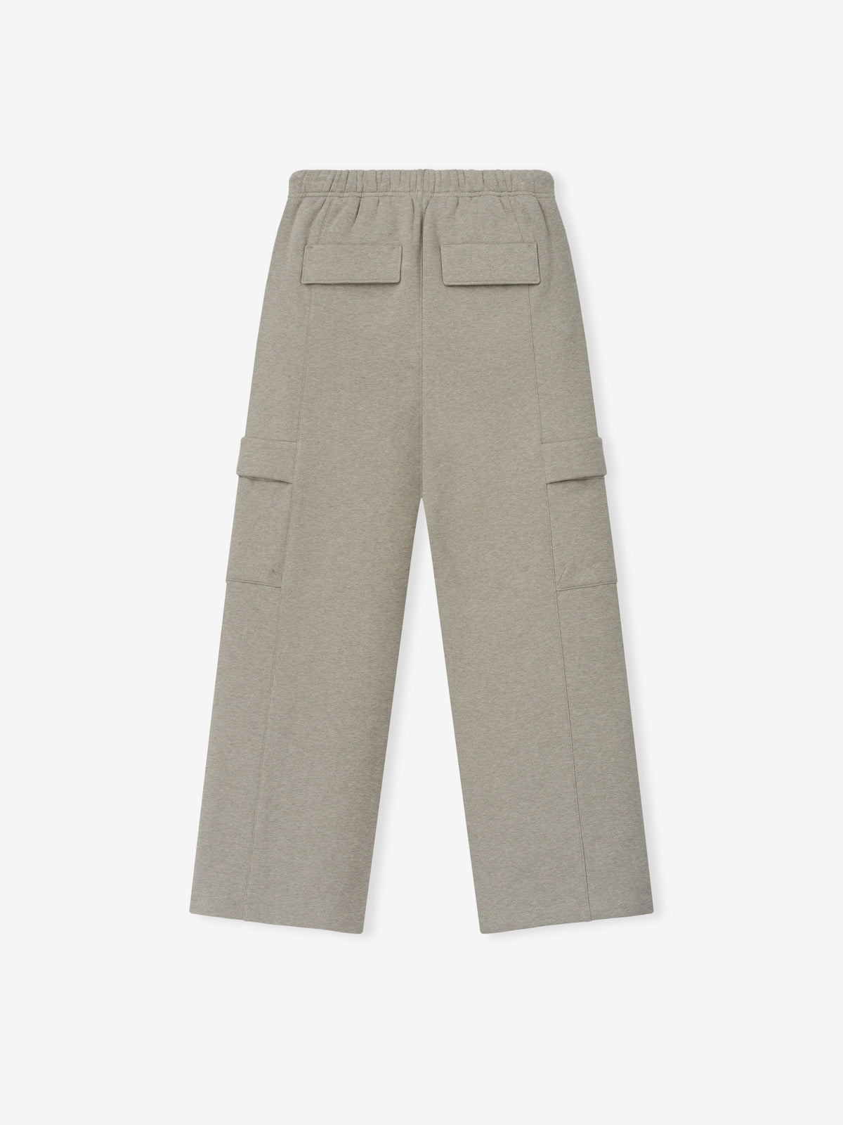Womens Fleece Cargo Relaxed Sweatpant - Seal Heather - Image 2
