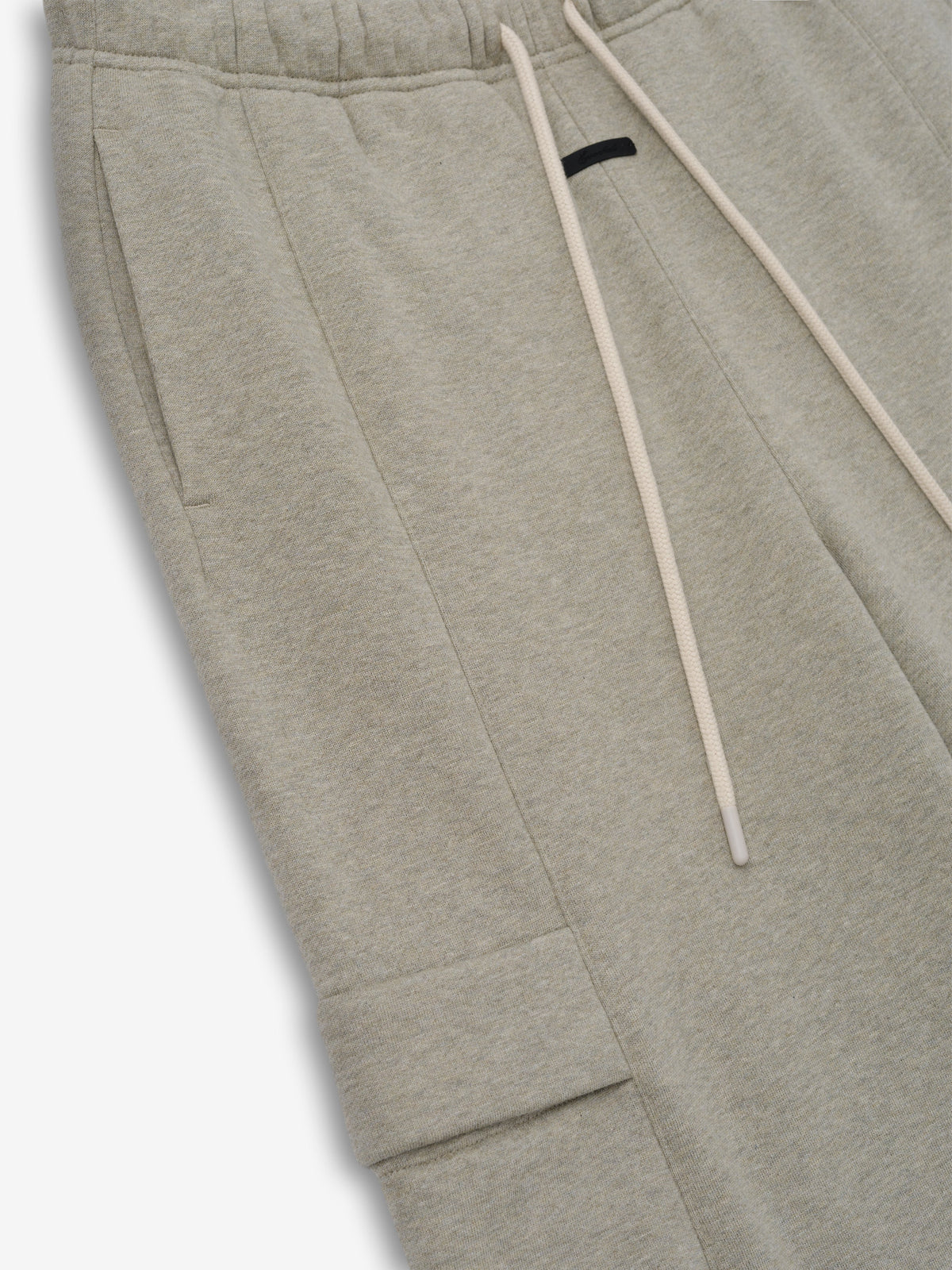Womens Fleece Cargo Relaxed Sweatpant - Seal Heather - Image 3