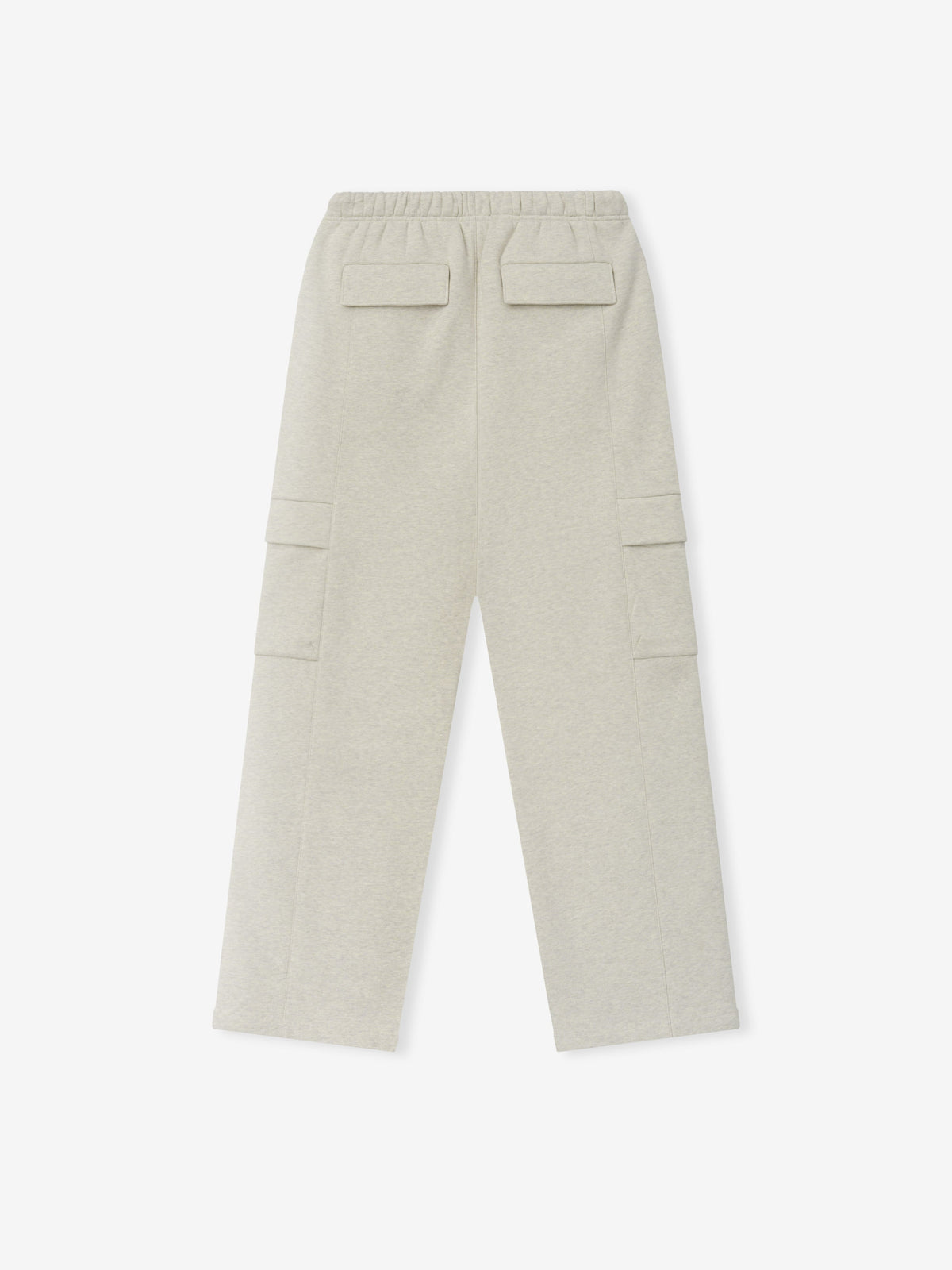 Womens Fleece Cargo Relaxed Sweatpant - Vanilla Heather - Image 2