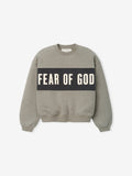 Kids Cropped Relaxed Panelled Sweatshirt - Seal Heather/ Iron Grey - Image 1
