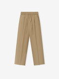 Womens Cotton Twill Pleat Front Drawstring Pant - Dune - Image 1