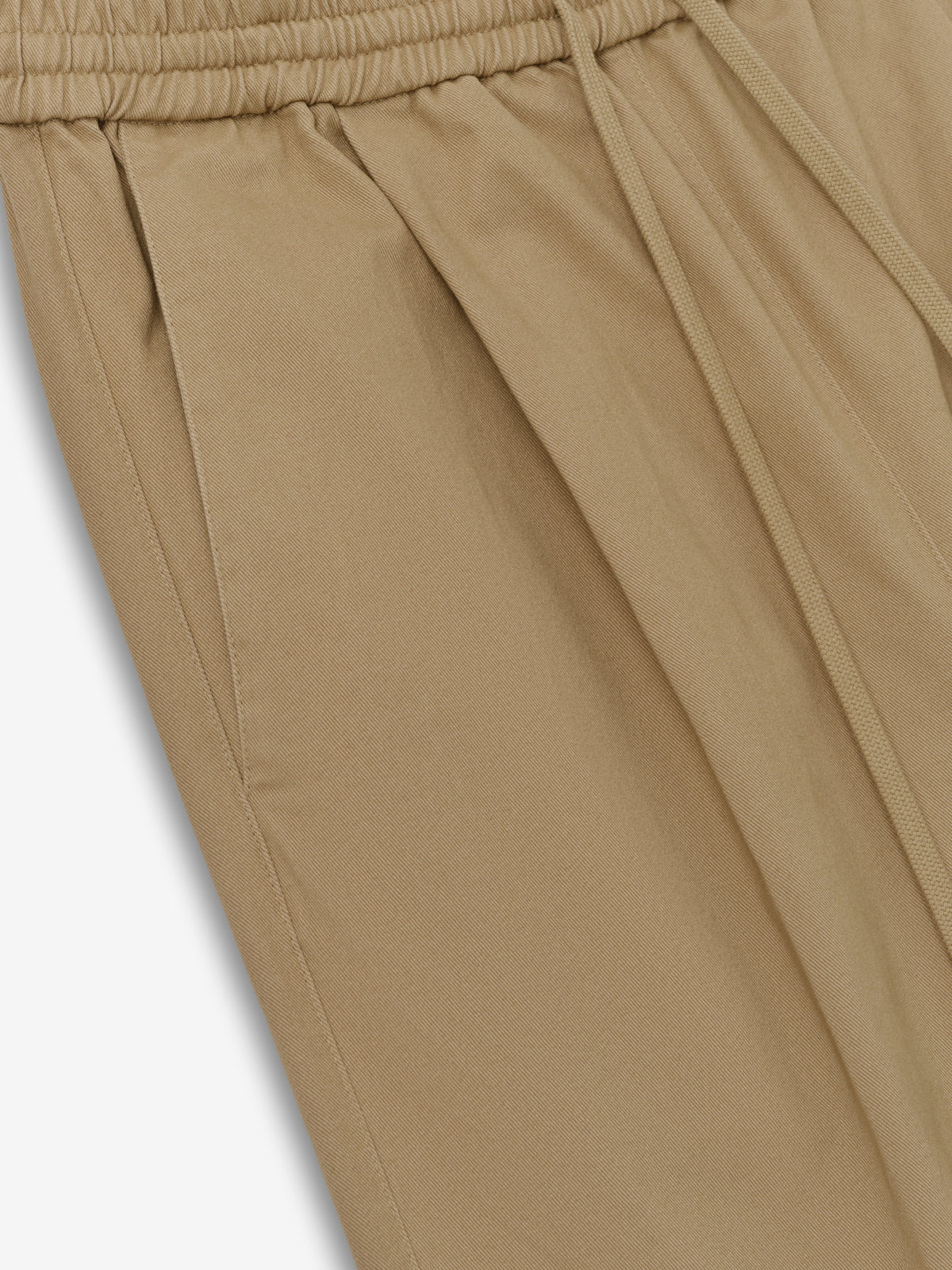 Womens Cotton Twill Pleat Front Drawstring Pant - Dune - Image 3