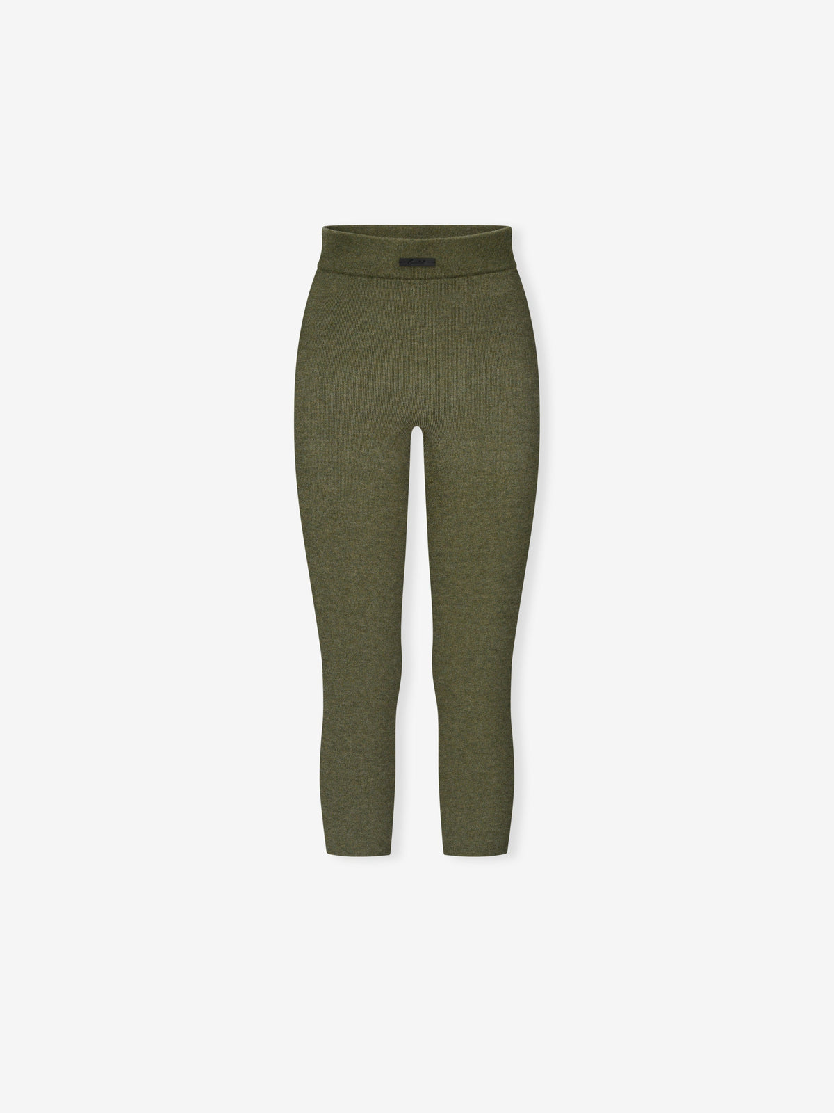 Womens Rib Knit Capri - Moss - Image 1