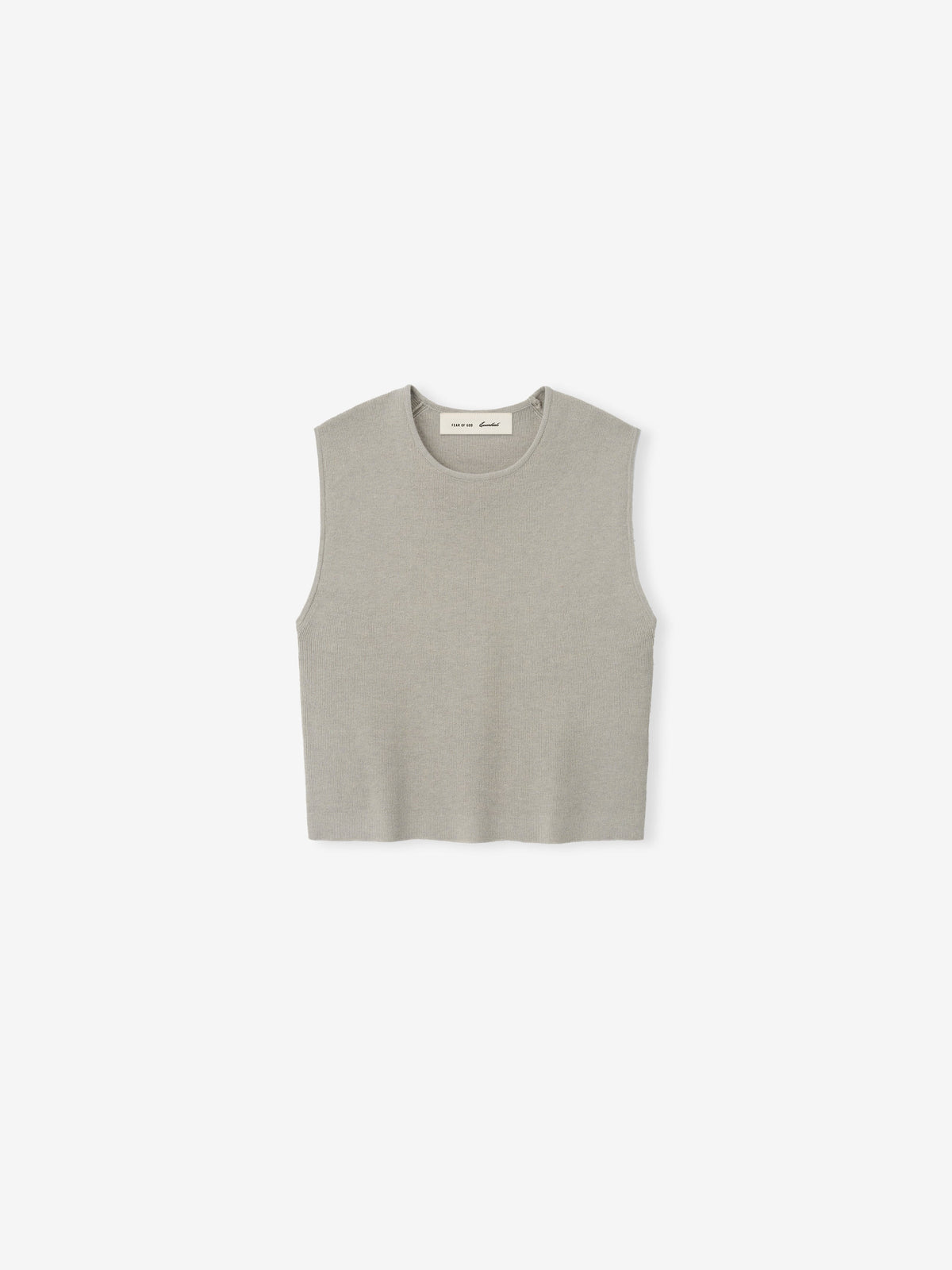 Womens Rib Knit Crop Top - Seal - Image 1