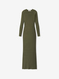 Womens Rib Knit Dress - Moss - Image 1