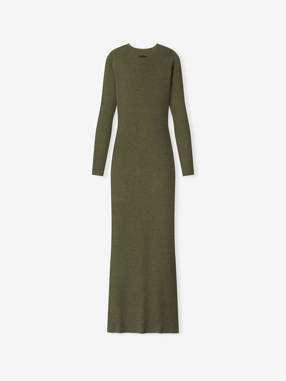 Womens Rib Knit Dress - Moss - Image 2