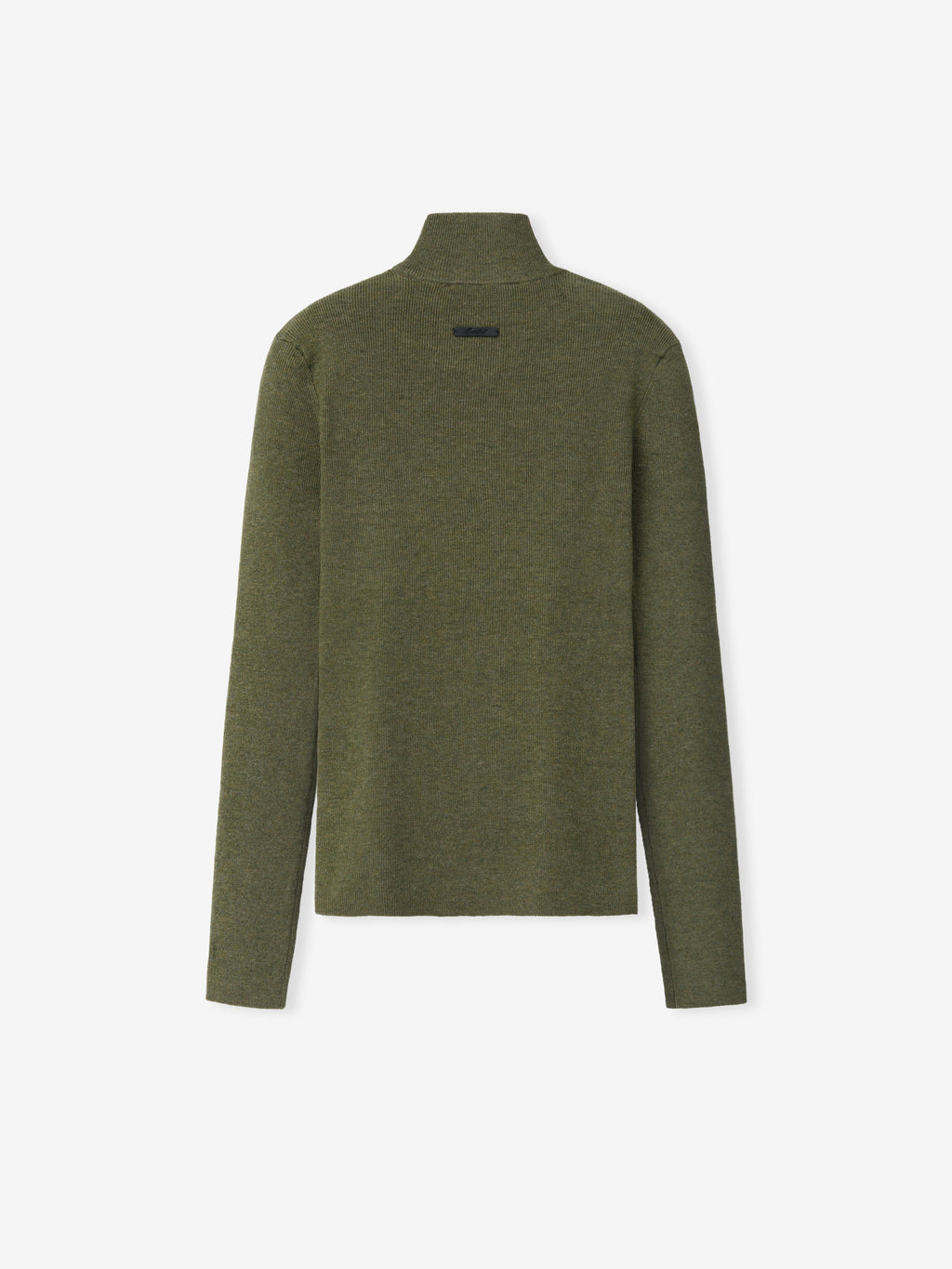 Womens Rib Knit Zip Up Jacket - Moss - Image 2