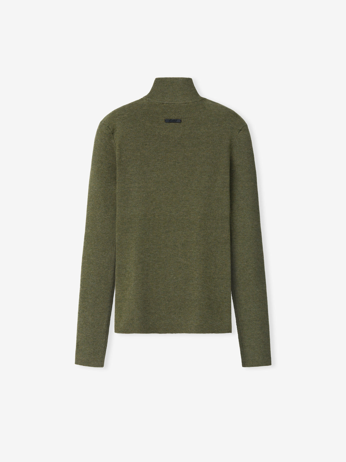 Womens Rib Knit Zip Up Jacket - Moss - Image 2