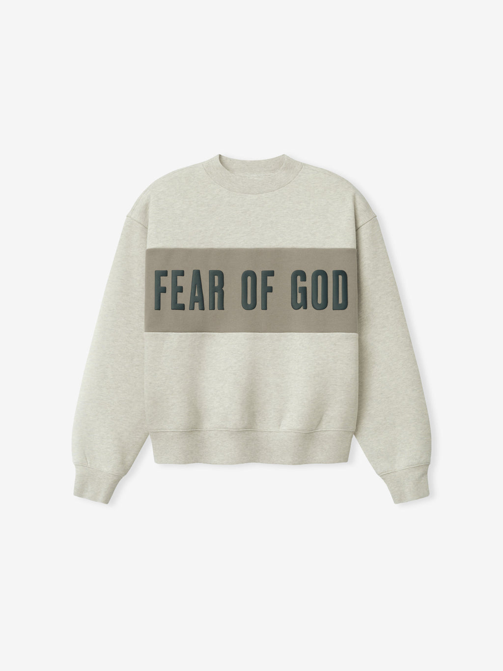 Womens Paneled Classic Sweatshirt - Vanilla Heather - Image 1