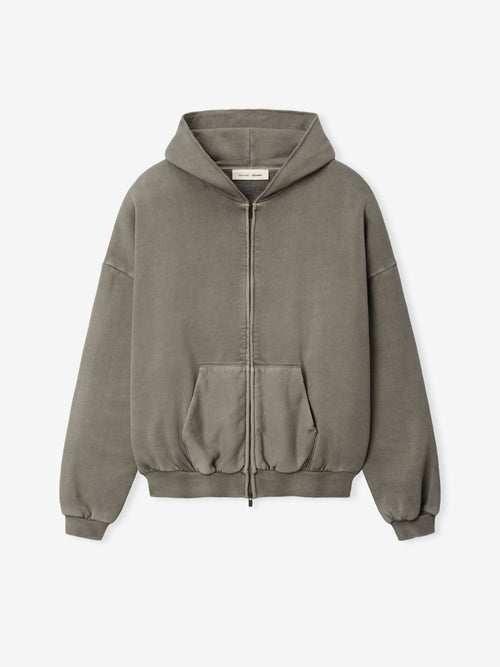 90s Zip-Up Hoodie - Washed Seal - Image 1