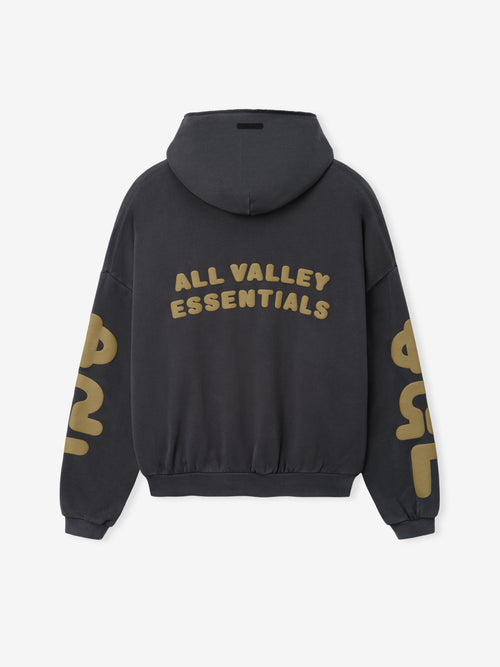 90s Zip-Up Hoodie - Washed Iron Grey - Image 2
