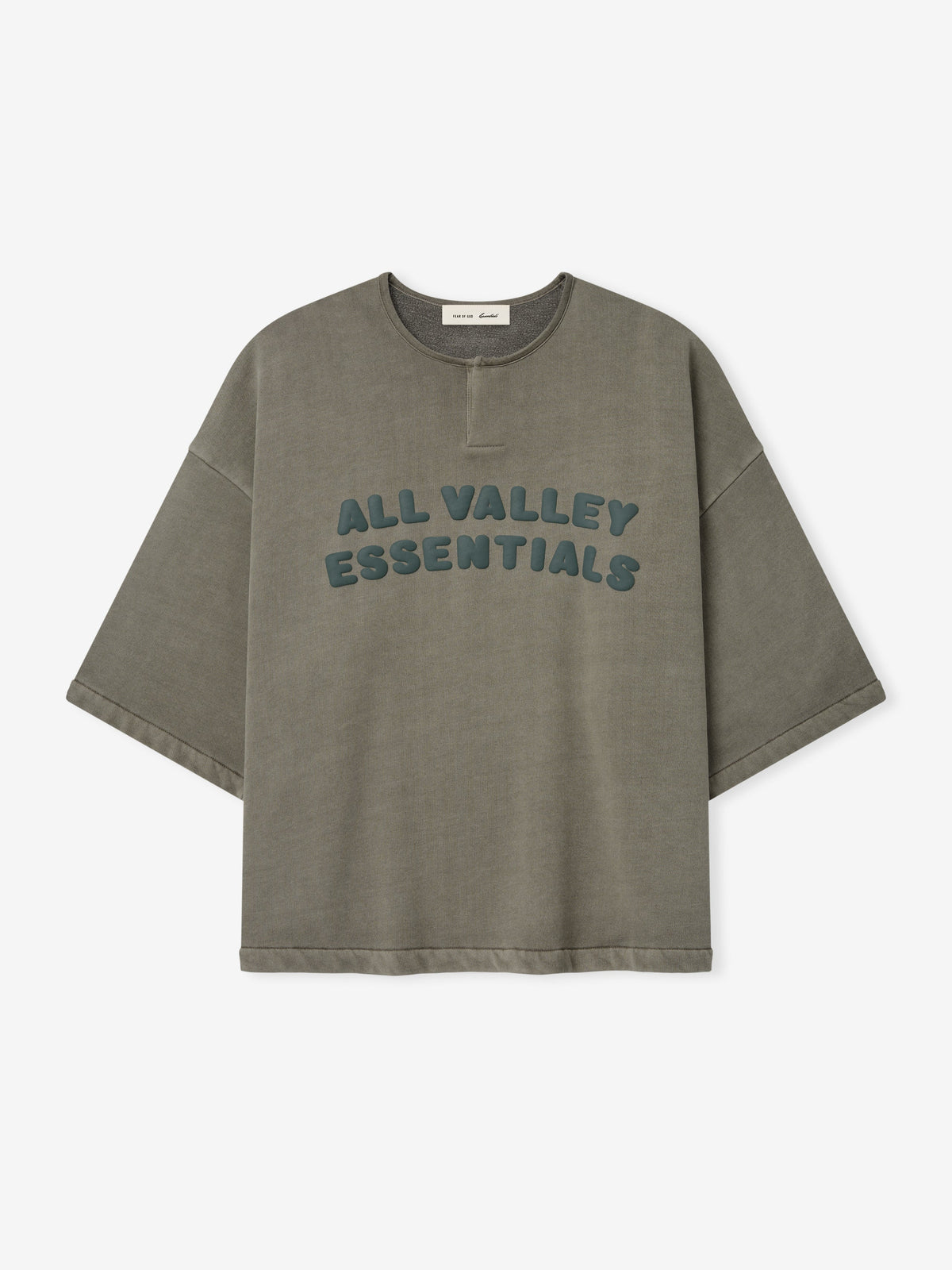 3/4 Henley Sweatshirt - Washed Seal - Image 1