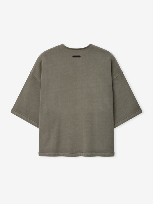 3/4 Henley Sweatshirt - Washed Seal - Image 2