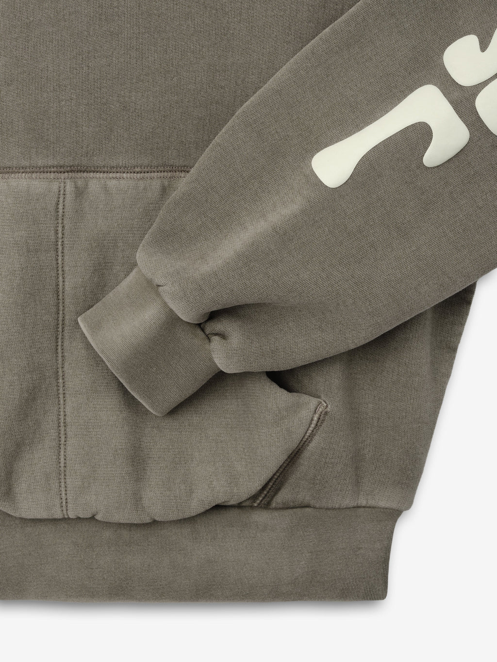Womens 90s Fleece Hoodie Classic Fit - Washed Seal - Image 4