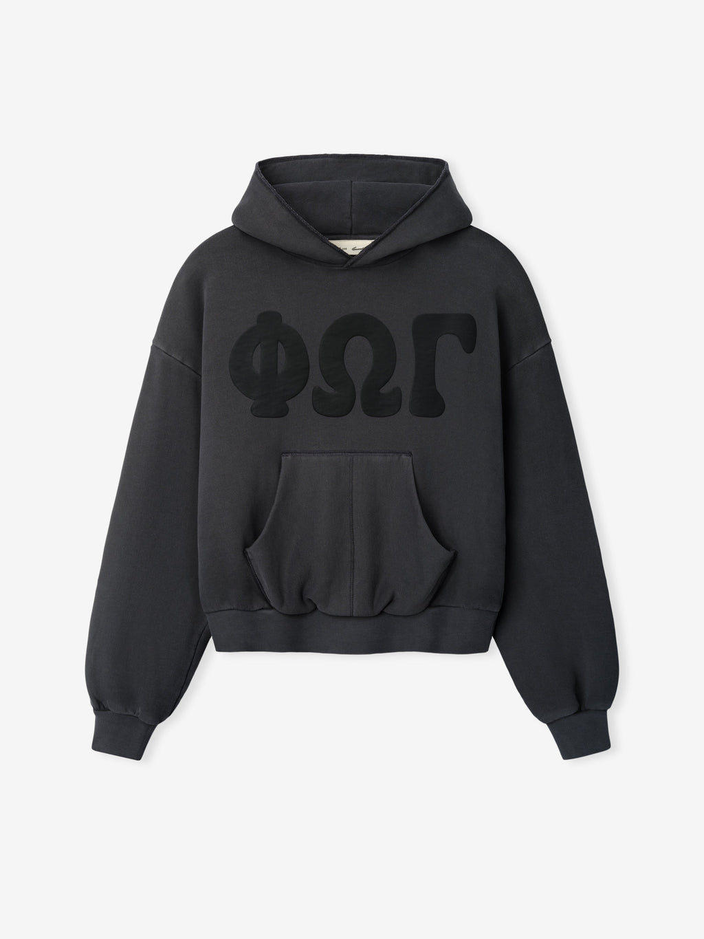 Womens 90s Fleece Hoodie Classic Fit - Washed Iron Grey - Image 1