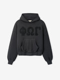 Womens 90s Fleece Hoodie Classic Fit - Washed Iron Grey - Image 1