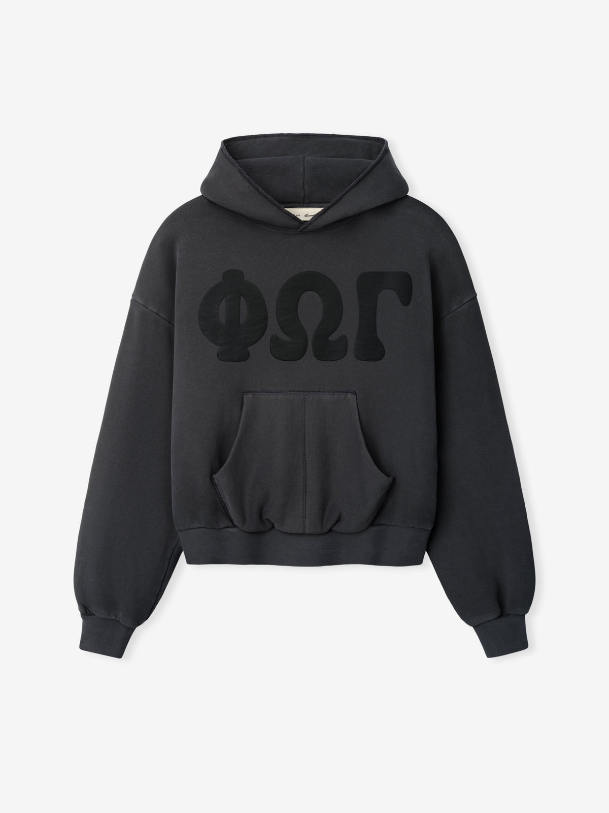 Womens 90s Fleece Hoodie Classic Fit - Washed Iron Grey - Image 1