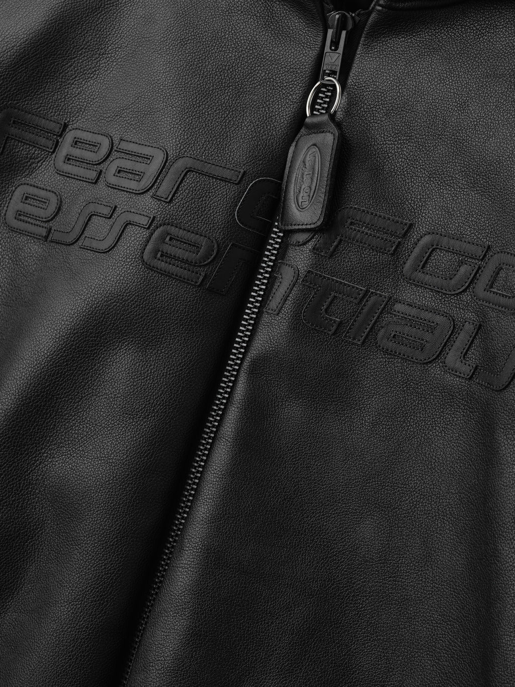 Vanson Essentials Leather Hooded Bomber - Black - Image 6