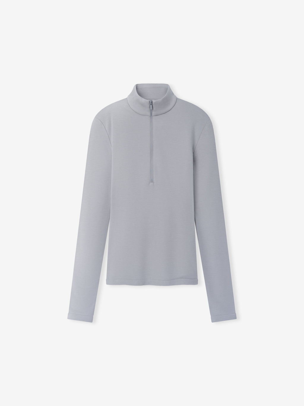 Womens Half Zip Mockneck - Smoke - Image 1