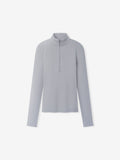 Womens Half Zip Mockneck - Smoke - Image 1