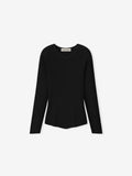 Womens Rib Knit Chevron V-Neck - Vintage Black - Image 1