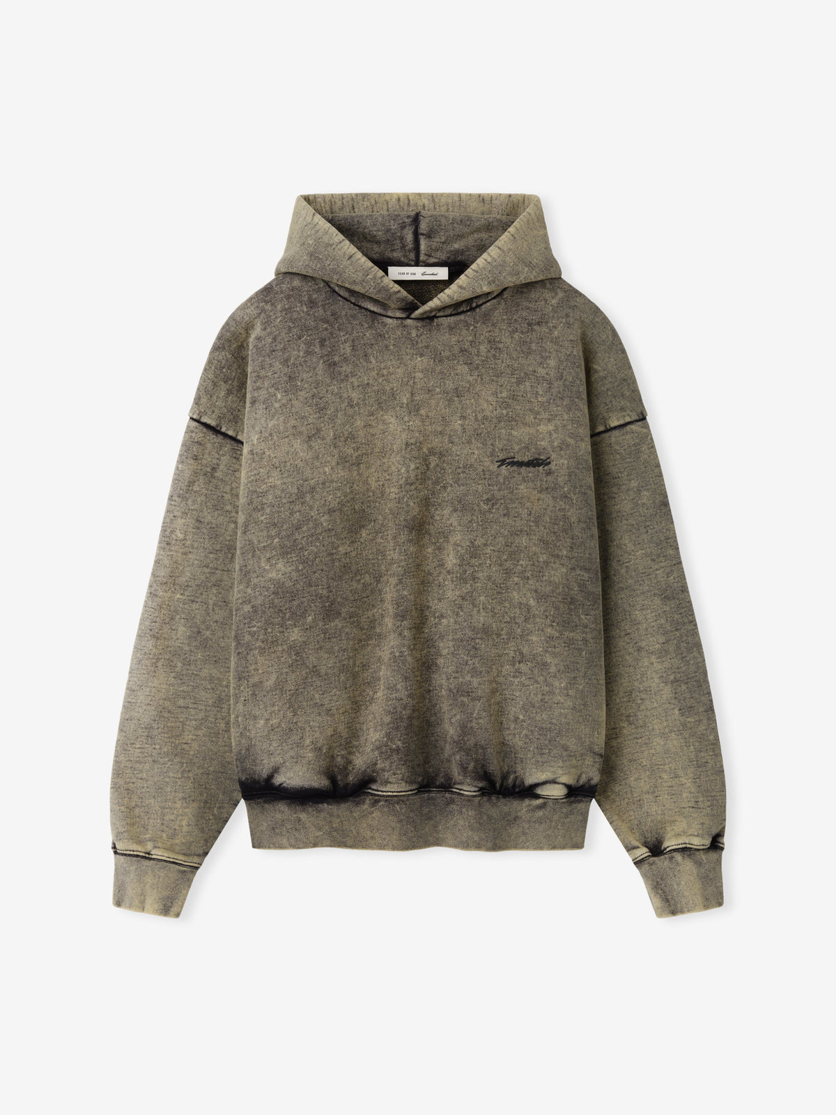 Classic Raglan Hoodie - Sulphur Black Cloud Wash - Image 5