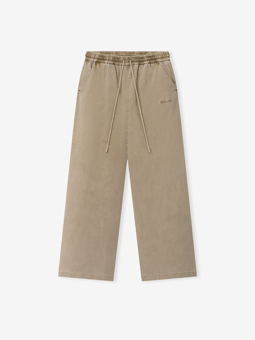 Cotton Twill Lounge Drawstring Pant - Washed Clay - Image 1