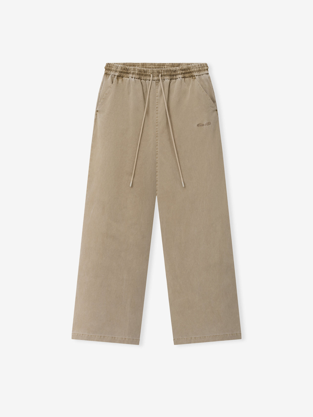 Cotton Twill Lounge Drawstring Pant - Washed Clay - Image 1