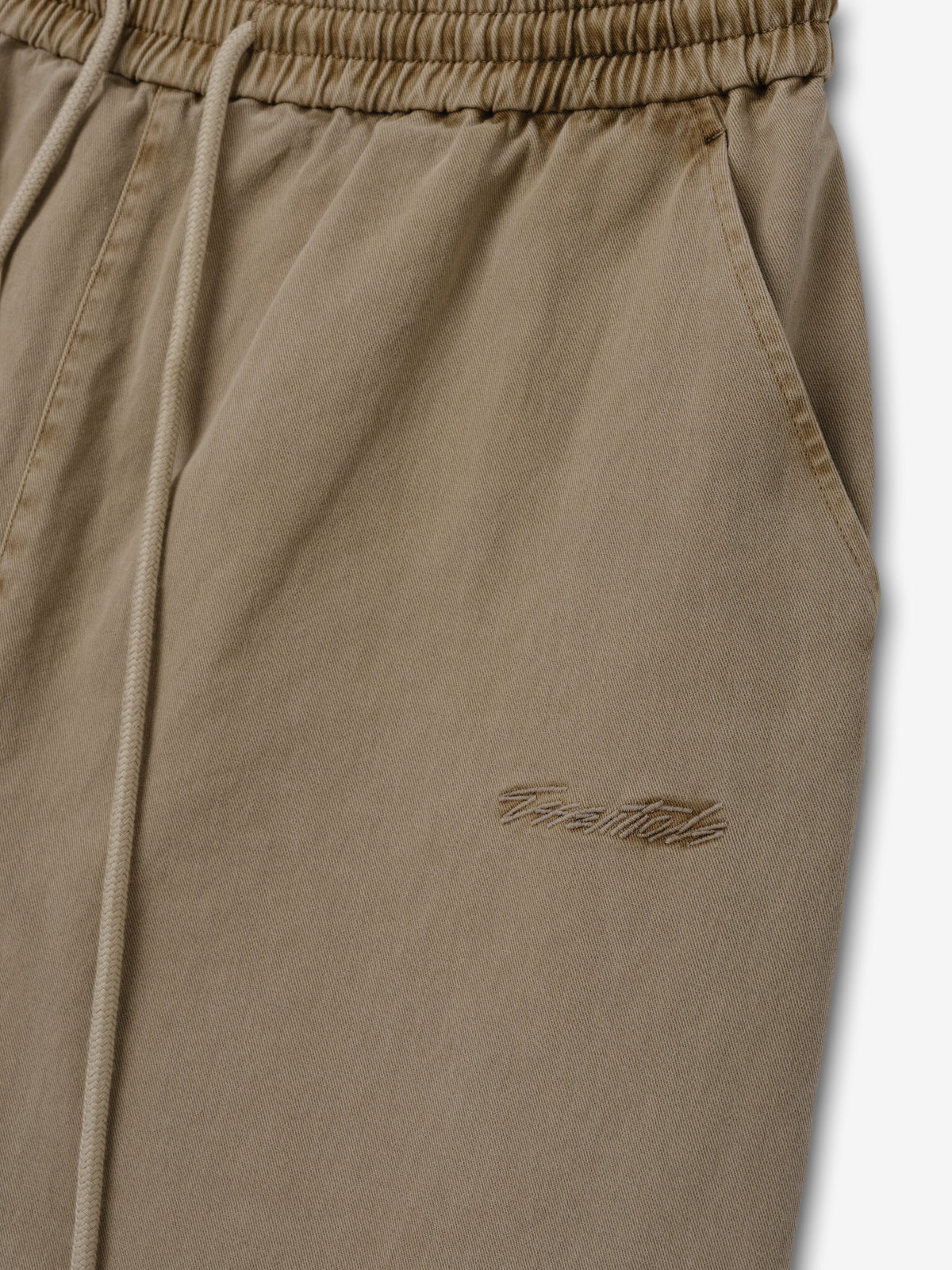 Cotton Twill Lounge Drawstring Short - Washed Clay - Image 5