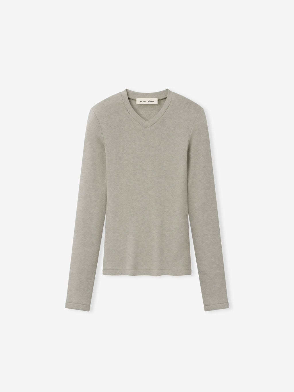 Womens Longsleeve V-Neck - Pyrite Heather - Image 1