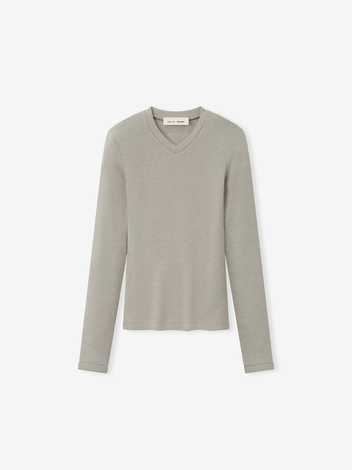Womens Longsleeve V-Neck - Pyrite Heather - Image 1