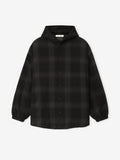 Padded Shirt Jacket - Black Plaid - Image 1