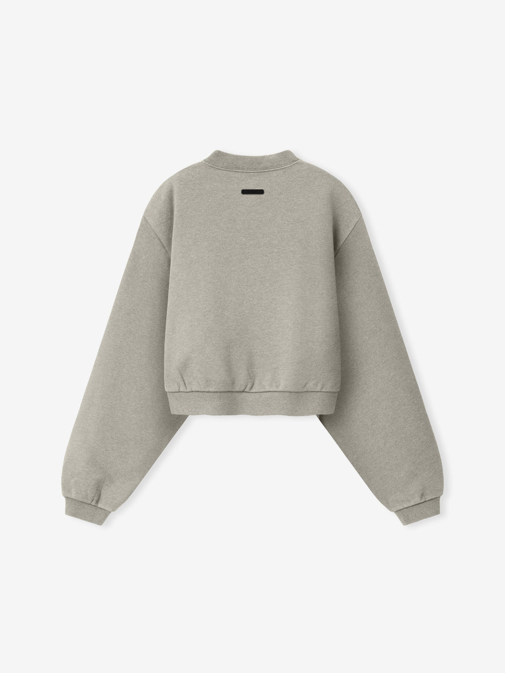 Womens Embossed FW26 Modern Cropped Crewneck - Warm Heather - Image 3