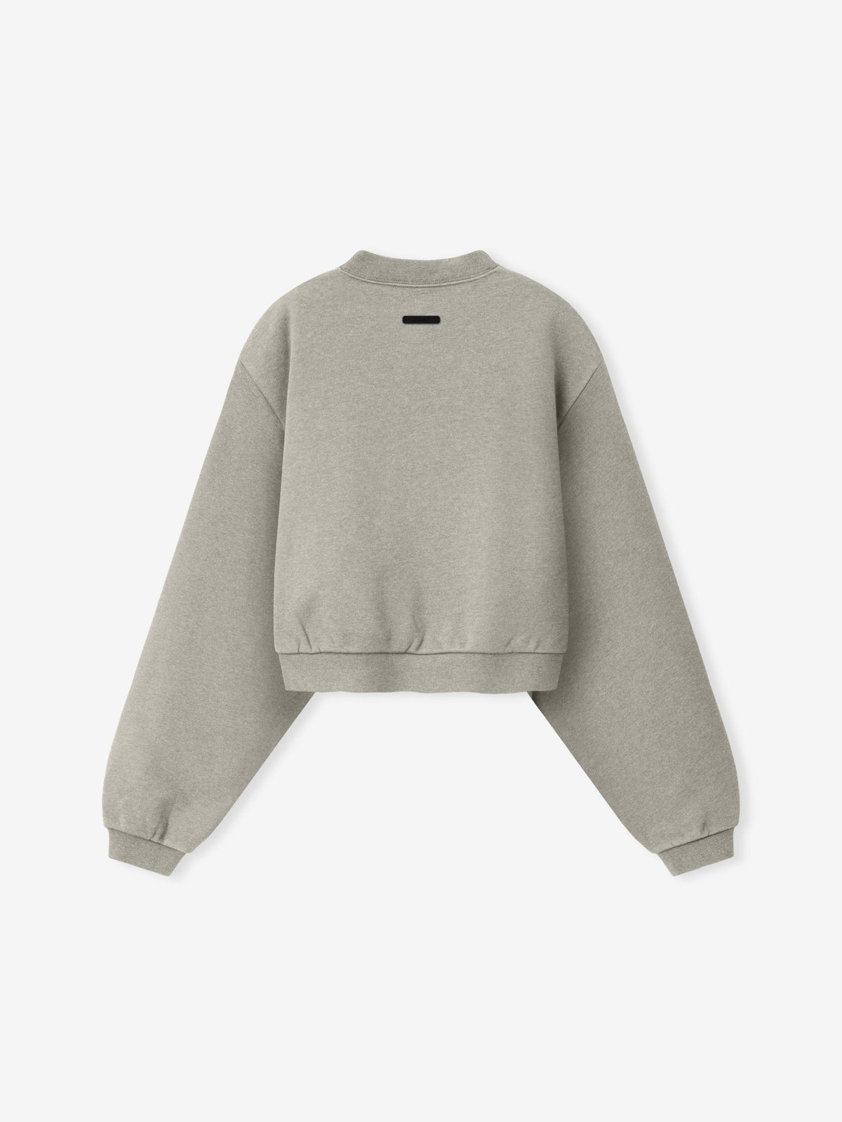 Womens Embossed FW26 Modern Cropped Crewneck - Warm Heather - Image 3
