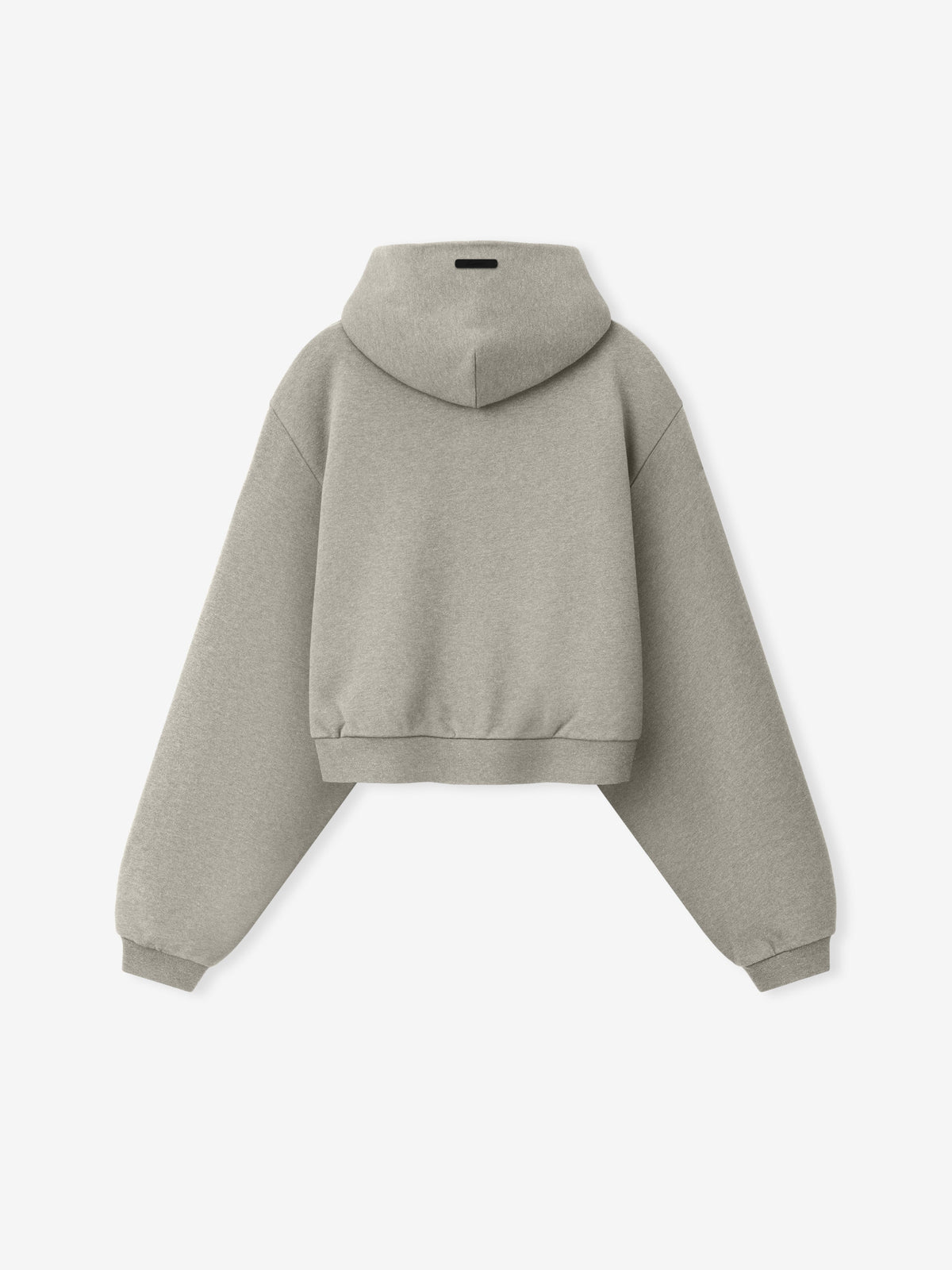 Womens Embossed FW26 Modern Cropped Hoodie - Warm Heather - Image 3