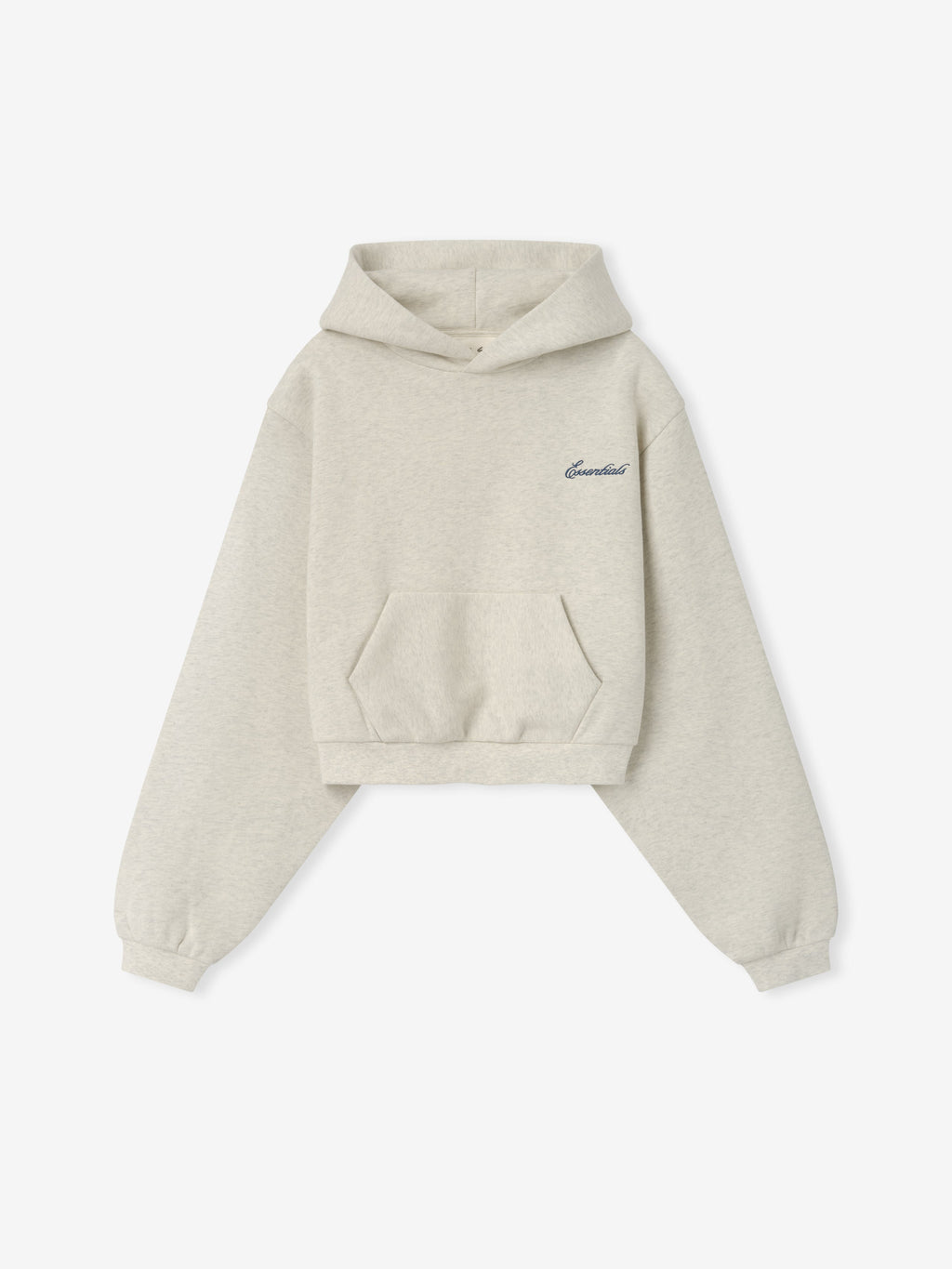Womens Modern Cropped Hoodie - Marble Heather - Image 2